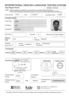 Сертификат IELTS Сертификат IELTS