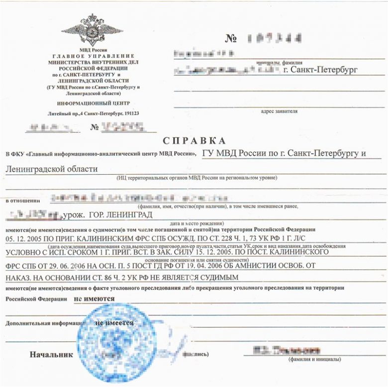 туннеля, документы для погашения судимости собственного невежества
