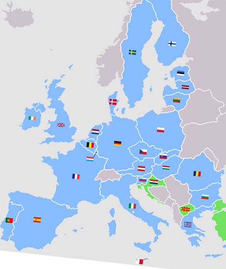 Карта Евросоюза 