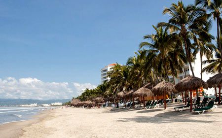 пляж в Мексике