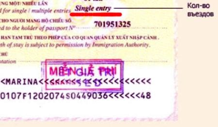 single виза во Вьетнам