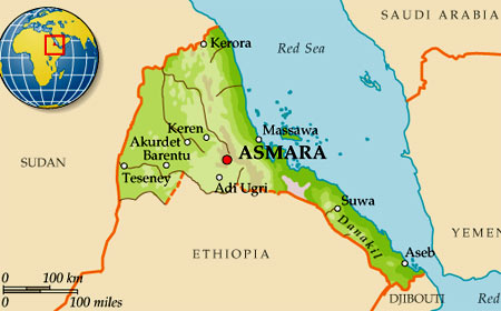 Карта Эритреи