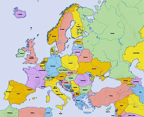 европейская карта