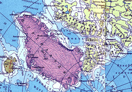 карта гренландии