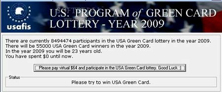 The results of the green card lottery