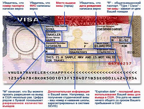 американская виза