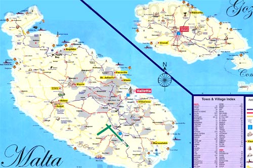 карта Мальты