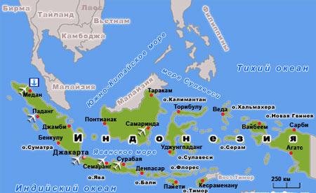 карта Индонезии