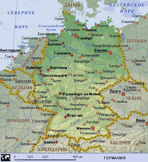карта Германии 