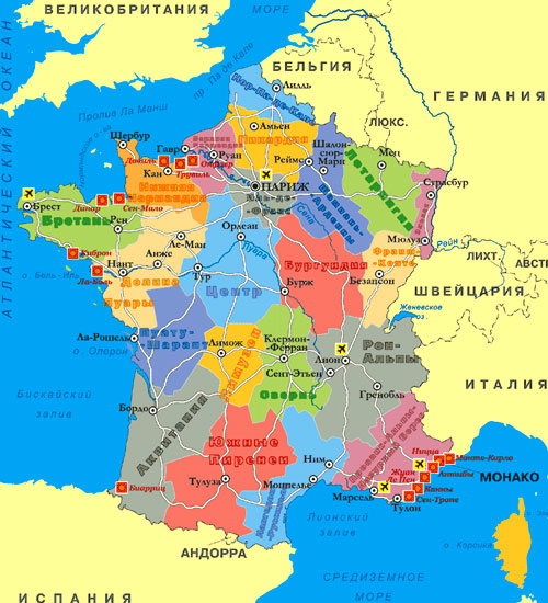 карта Франции