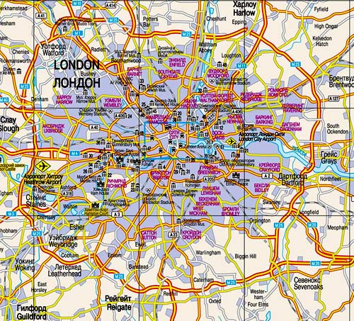 карта Лондона