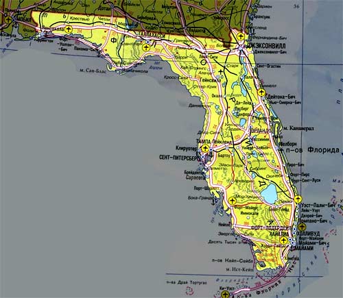 карта Флориды