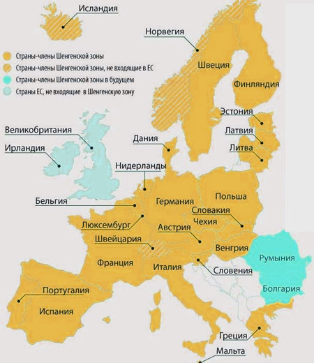 карта шенгена
