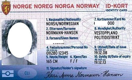 удостоверение личности в Норвегии