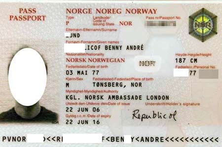 норвежский паспорт