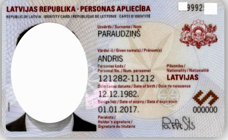 удостоверение в Латвии 