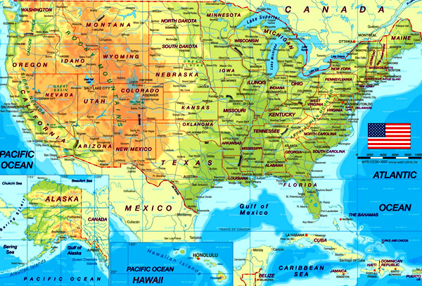 карта США