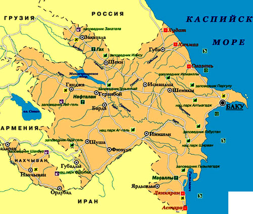 карта азербайджана