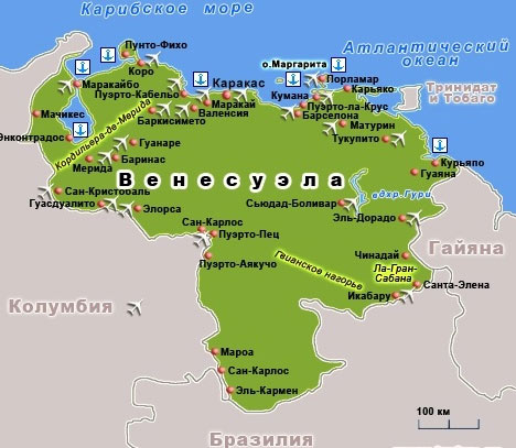 карта Венесуэлы