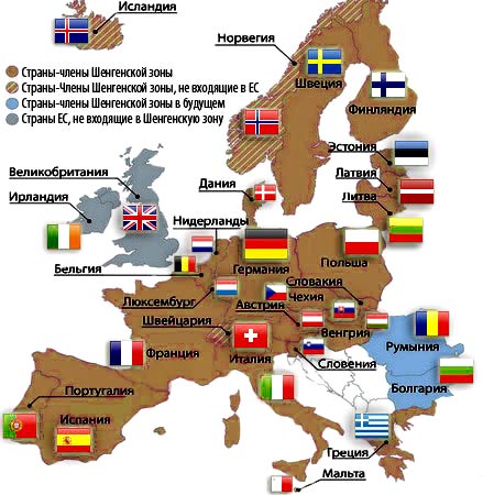 карта евросоюза 