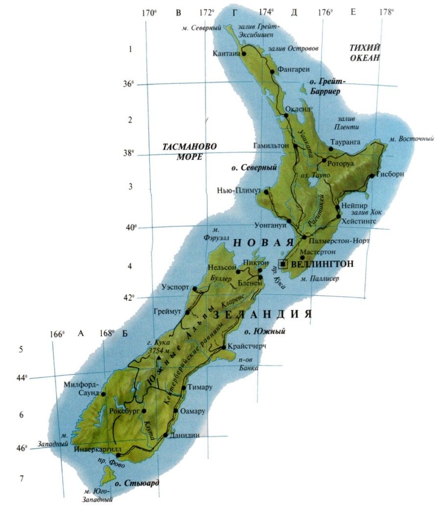 Новая зеландия карта где