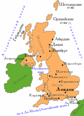 Карта Велибритании