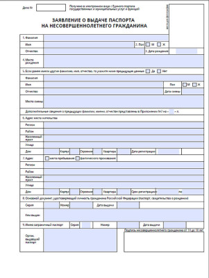 Как заполнить заявление на загранпаспорт старого образца