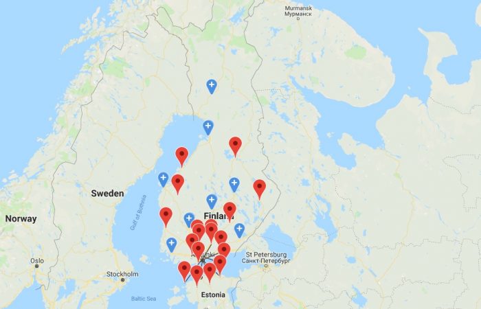 Финские университеты на карте