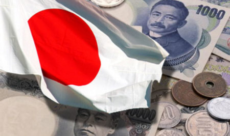 Флаг и валюта Японии