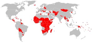 Карта бедных стран мира