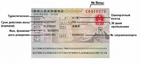 туристическая виза в Китай