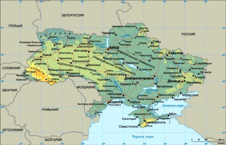 Украина на карте