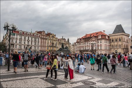 Туристы в Чехии