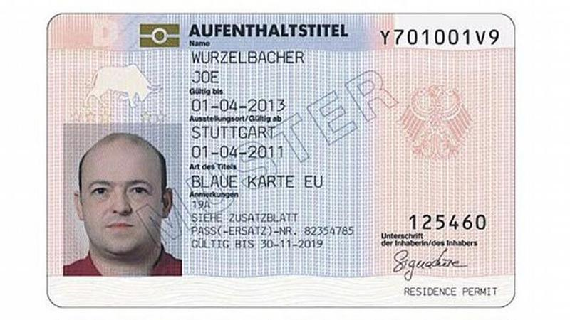 blue card германия список профессий