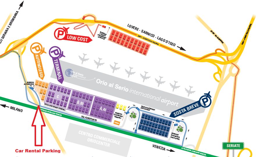 Схема аэропорта Бергамо