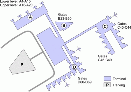 Схема аэропорта Пальмы-де-Майорки