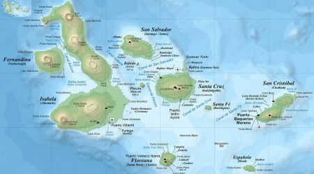 карта Галапагосских островов
