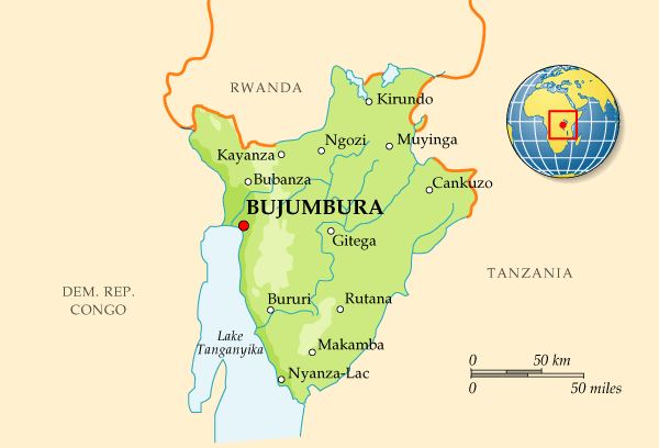Карта Бурунди