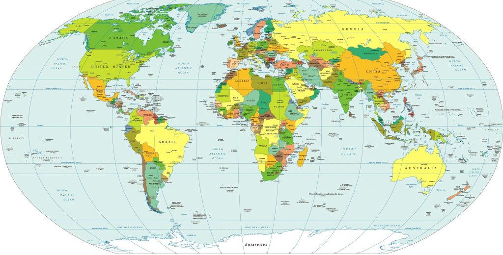 Страны мира: список и таблица сравнений по площади, численности населения иВВП в 2023 году