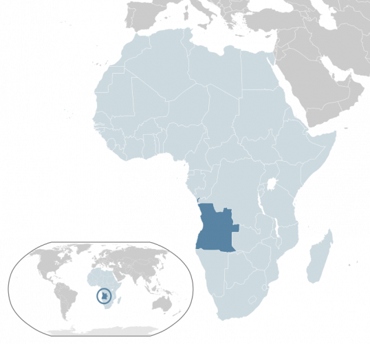 Ангола на карте