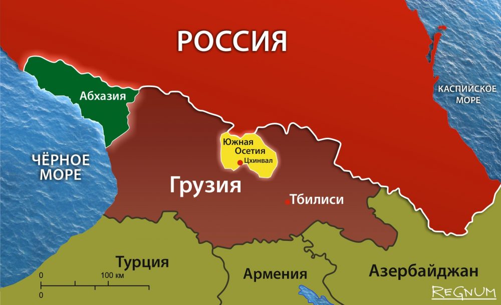 Южная Осетия на карте мира