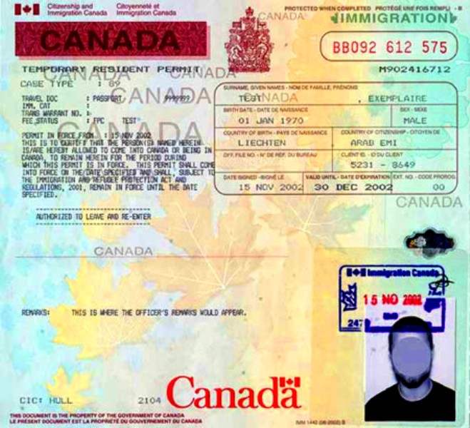 Temporary resident visa