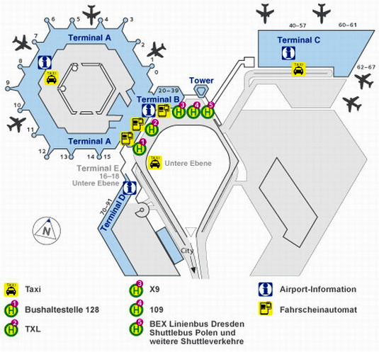 Схема аэропорта Тегель