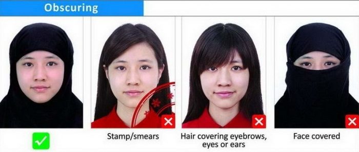 Головной убор при фотографировании на визу