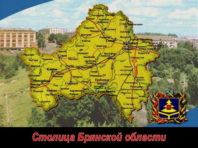 Карта Брянской области