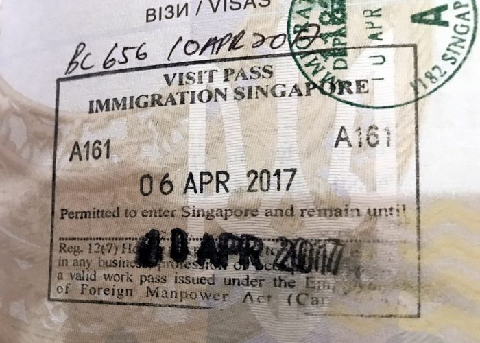 Транзитная виза в Сингапур