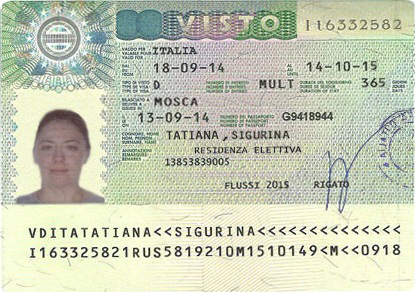 Рабочая виза в Италию