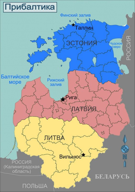 Карта россия эстония латвия