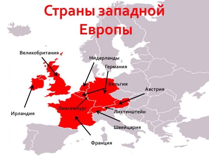 Страны западной Европы