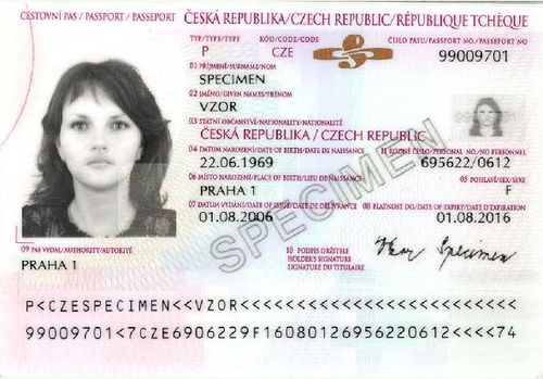 Паспорт гражданина Чехии